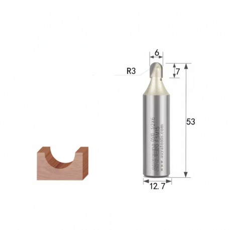 ARDEN 0510 Semi Circular Round Bottom Groove Cove Box CNC Bit