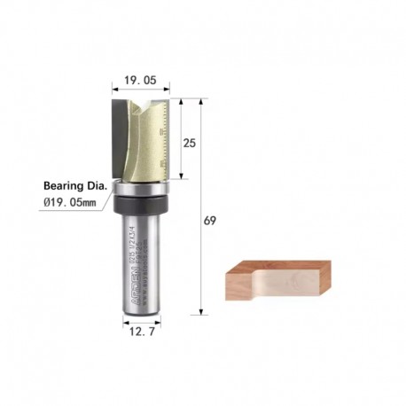 ARDEN 0215 Flush Trim Router Bit (with Bearing)