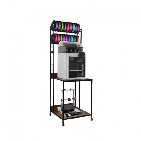 3D Printer Worktable with Filament Storage Rack - Type A