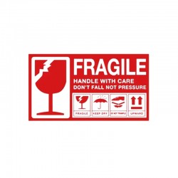 Fragile Handle with Care Stickers 90x50mm-1000pcs