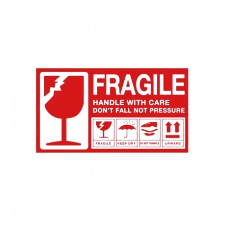 Fragile Handle with Care Stickers 90x50mm-1000pcs
