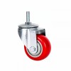 Screw Castor Wheel M12 75mm Red
