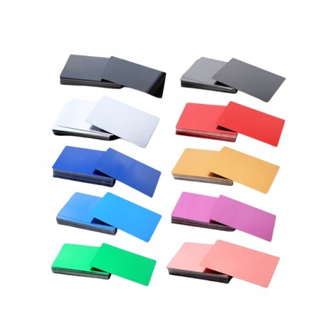 Aluminum Alloy Metal Business Card Blanks 10 Color 100pcs Lot