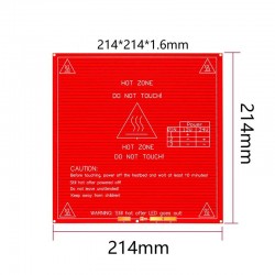 214x214x1.6mm 12V 24V PCB Heatbed Bed Hot Plate Kit for 3D Printer