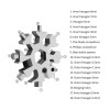 18 in 1 Snowflake Multi Wrench Screwdriver Combination Socket Nut Tool