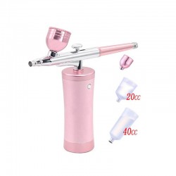 0.3mm Gravity Feed Dual Action Airbrush Paint Spray Gun Kit with Battery Powered Mini Air Compressor