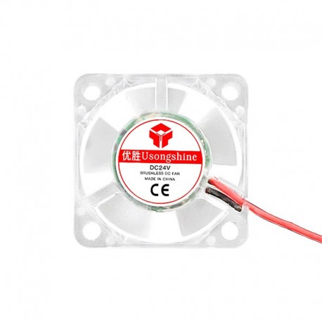 Transparent 4010 Axial Fan with LED Light 40x40x10mm XH2.54-2pin L300mm