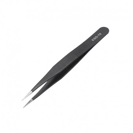 ESD-10 Short Pointed Tweezer Anti-static Stainless Steel