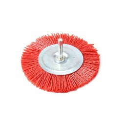 Abrasive Nylon Wire Wheel Brush 100x6mm 4" 120 Grit Red