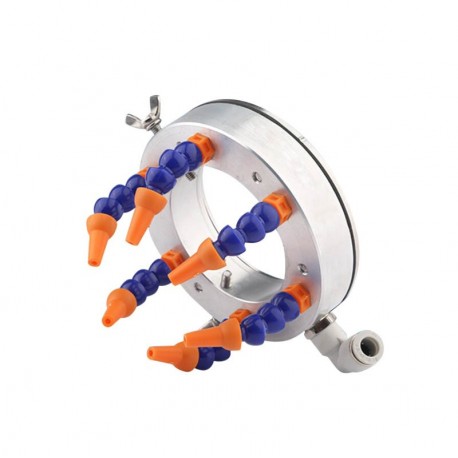 80mm Ring Type Pneumatic Air Water Coolant Lubrication Spray System for CNC Machine