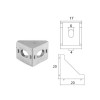M5 Small Corner Angle Bracket 20x20x17mm for 20 Aluminium Extrusion