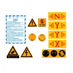 PVC Sticker Label 12pcs Set Pack for Industrial CNC