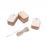 Wood Tags with Natural String 25pcs Lot