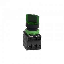 Schneider Electric XB5AK123M5C Panel Mount Rotary Switch 2 Position with Indicator Light Green