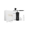0.3mm Gravity Feed Single Action Airbrush Paint Spray Gun Kit with Battery Powered Mini Air Compressor - Black