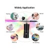 0.3mm Gravity Feed Single Action Airbrush Paint Spray Gun Kit with Battery Powered Mini Air Compressor - Black