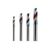 Flat Nose Single Flute Spiral Bit for Acrylic, Aluminium and Brass (DLC Coating)