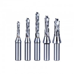 Flat Nose Double Flute Spiral Up & Down Compression Bit for MDF and Compression Materials (DLC Coating)