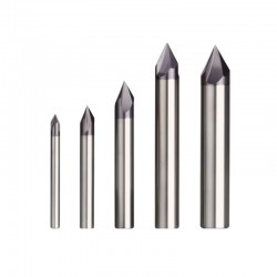 HRC55 Tungsten Carbide 3 Flute Corner Chamfering & Deburring Bit for Wood and Metal (ALTIN Coating)