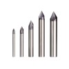 HRC55 Tungsten Carbide 3 Flute Corner Chamfering & Deburring Bit for Wood and Metal (ALTIN Coating)
