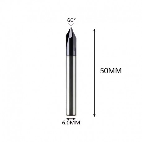 HRC55 Tungsten Carbide 3 Flute Corner Chamfering & Deburring Bit for Wood and Metal (ALTIN Coating)