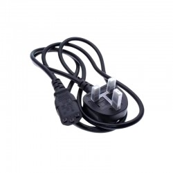UK 13A Square 3 Pin Plug Power Cord Cable 1.5m