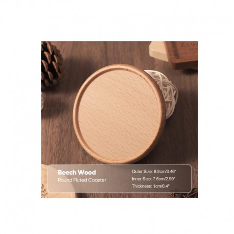 Wood Coasters for Laser Engraving - Beech Type A