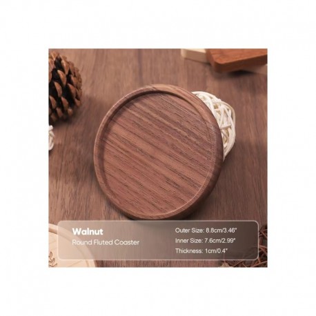 Wood Coasters for Laser Engraving - Walnut Type A