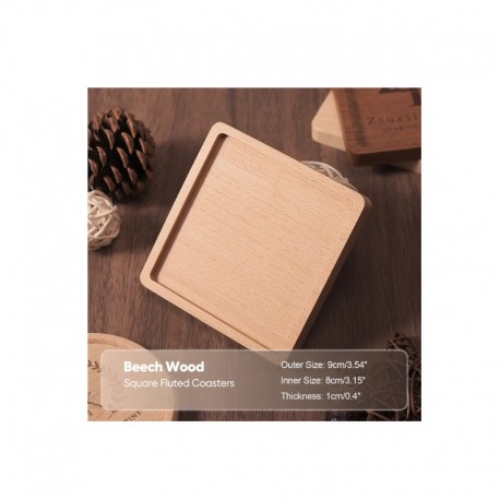Wood Coasters for Laser Engraving - Beech Type B