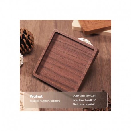 Wood Coasters for Laser Engraving - Walnut Type B