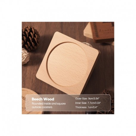 Wood Coasters for Laser Engraving - Beech Type C
