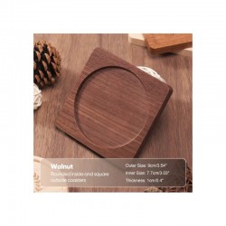 Wood Coasters for Laser Engraving - Walnut Type C