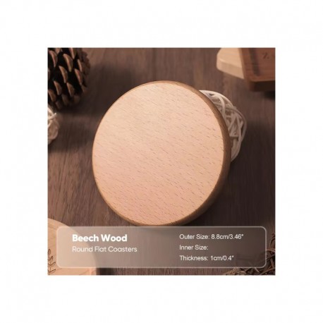 Wood Coasters for Laser Engraving - Beech Type D