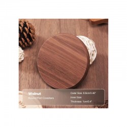 Wood Coasters for Laser Engraving - Walnut Type D