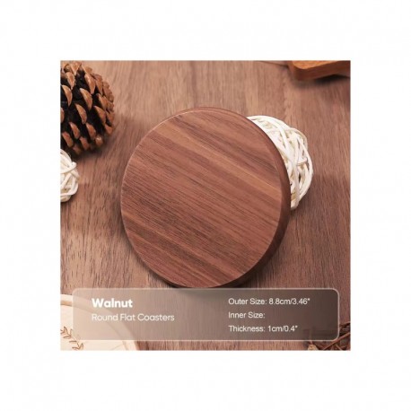 Wood Coasters for Laser Engraving - Walnut Type D